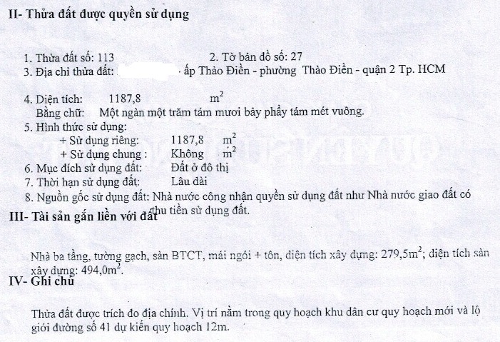 selling thao dien villa