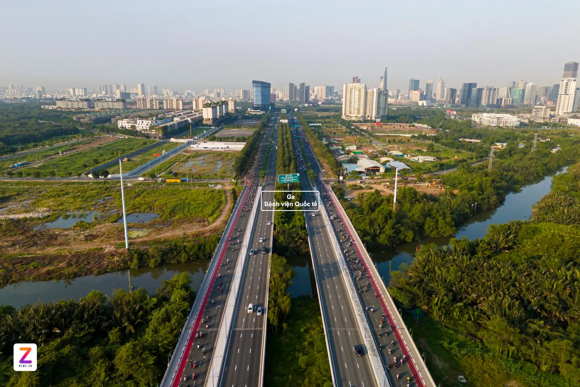 The International Hospital Station is located in the future high-quality medical facility area of Thu Thiem. The station plays a crucial role in directly connecting the metro system with the hospital system, facilitating safe and quick access to public transportation for residents, patients, and medical staff.