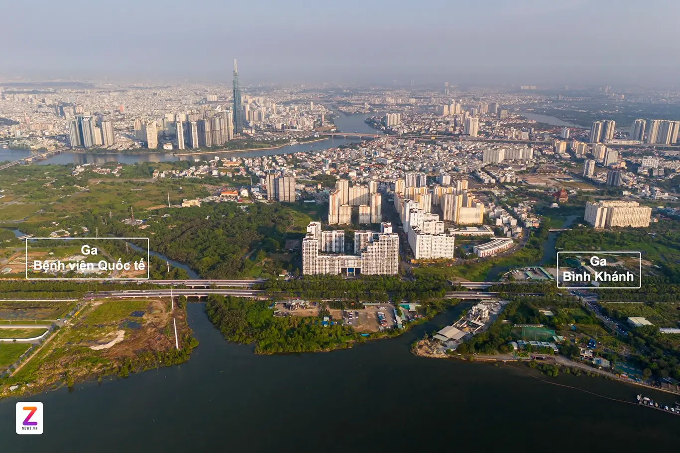 Binh Khanh Station is located in the area bordering the Thu Thiem New Urban Area and existing residential areas in the southeastern part of the city.