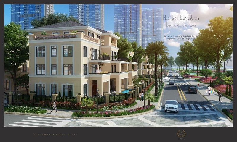 Với vị trí ngay bên bờ sông Sài Gòn; đây là khu biệt thự duy nhất trong trung tâm Q1 tiếp giáp sông Sài Gòn