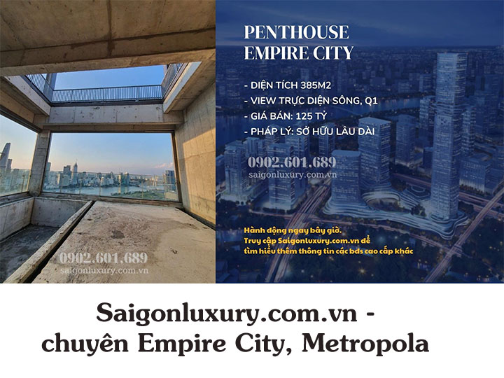 Bán Penthouse Empire City thủ Thiêm