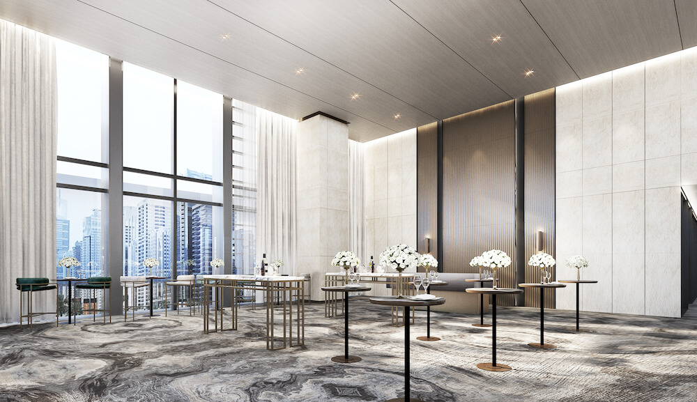 Perspective of the event center at LBO