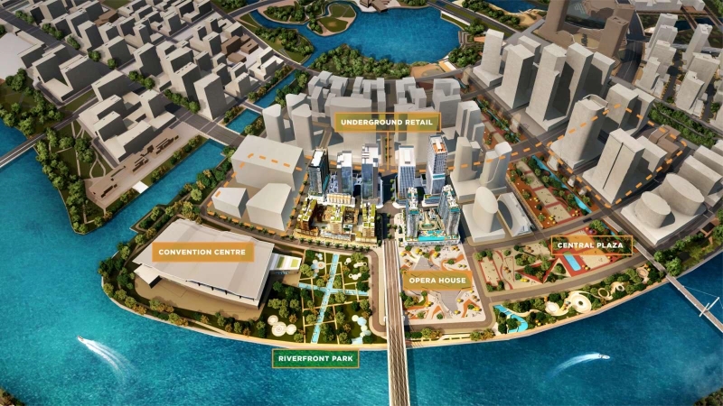 The Opusk has a perfect connection location in Thu Thiem urban area